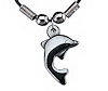 RTD-1045 - Hematite Dolphin Necklace