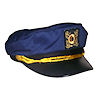 RTD-1343 - Deluxe Adult Navy Blue Yacht Captains Sailor Hat - Adjustable