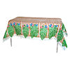 RTD-1470 - 6 foot Bamboo and Palm Leaf Plastic Tablecloth