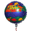 RTD-1593 - 18 inch Happy Birthday w/Dinosaurs Mylar Balloon