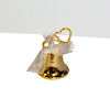 RTD-1709 - Golden Metal Wedding Heart Bell Card Holder