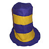 RTD-1726 - Felt Stovepipe Hat - Purple, Gold