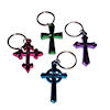 RTD-1766 - Christian Metallic Cross Key Chain