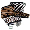 RTD-1796 - Plush Safari Print Coin Purse Key Chains