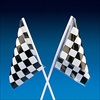 RTD-1868 - Plastic Black - White Checkered Flags