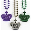 RTD-1905 - Metallic Crown Bead Necklace