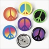 RTD-2213 - Metal Peace Sign Mini Buttons