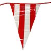 RTD-2485 - 100 ft Banner of 48 Red and White Striped Pennants