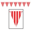RTD-2596 - Red White Striped 12 ft Pennant Banner