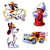 RTD-2675 - 4-Pack of Firefighter Fire Station Party Cut-outs